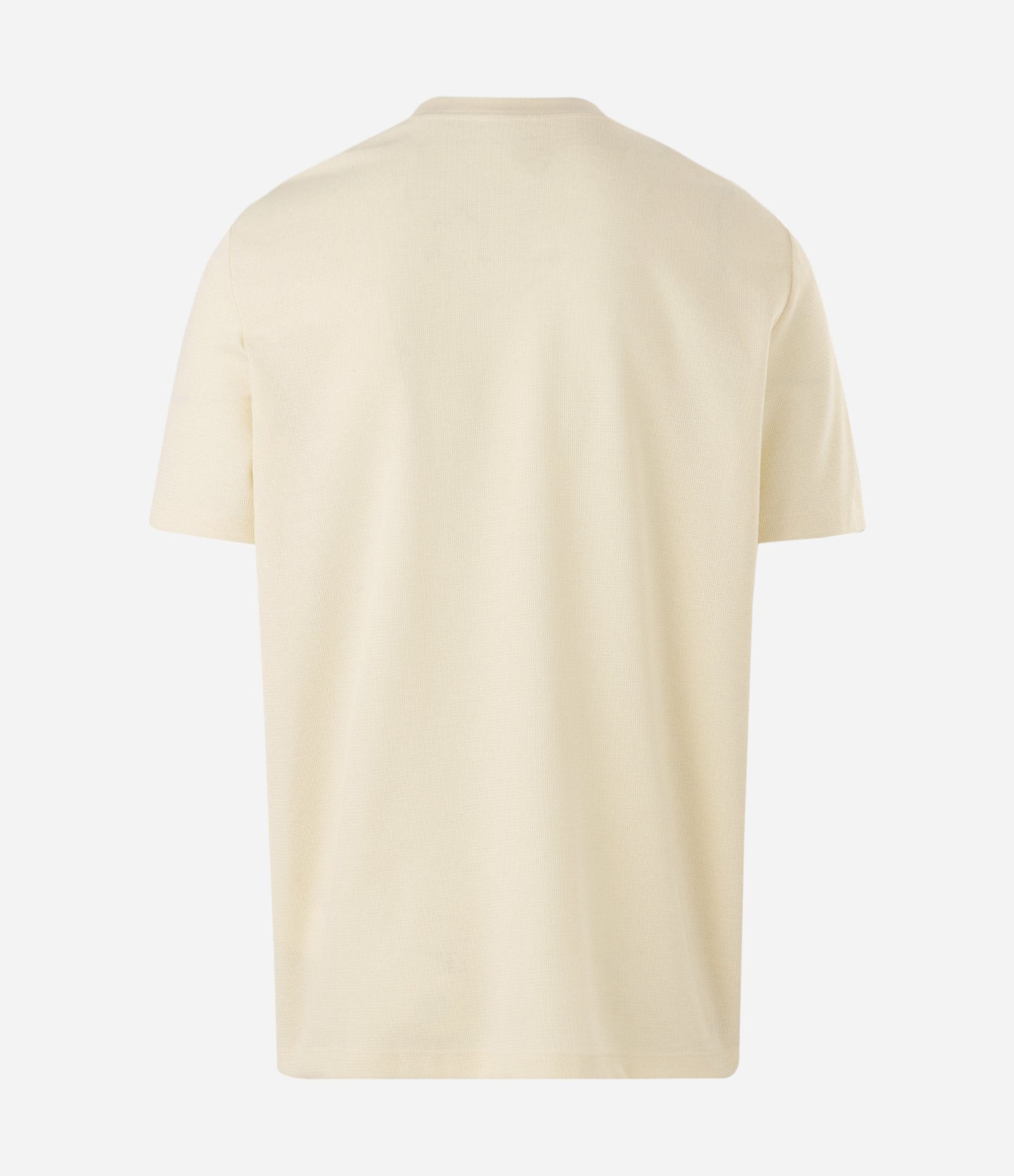 Camiseta Relaxed Texturizada com Bolso Bege 5