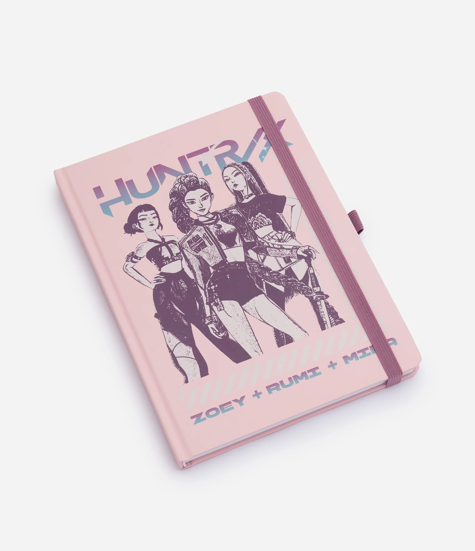 Caderno Pautado com Estampa Frontal Huntrix 96 Páginas Rosa 1