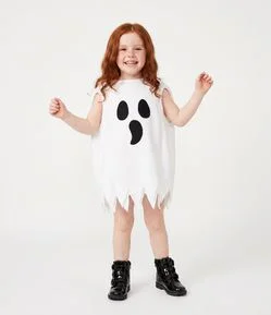 Fantasia Infantil Halloween Fantasminha 3D - Tam Único