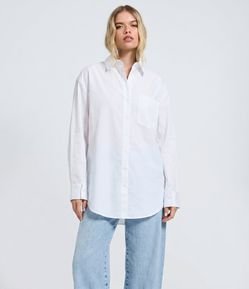 Camisa Alongada em Tricoline
