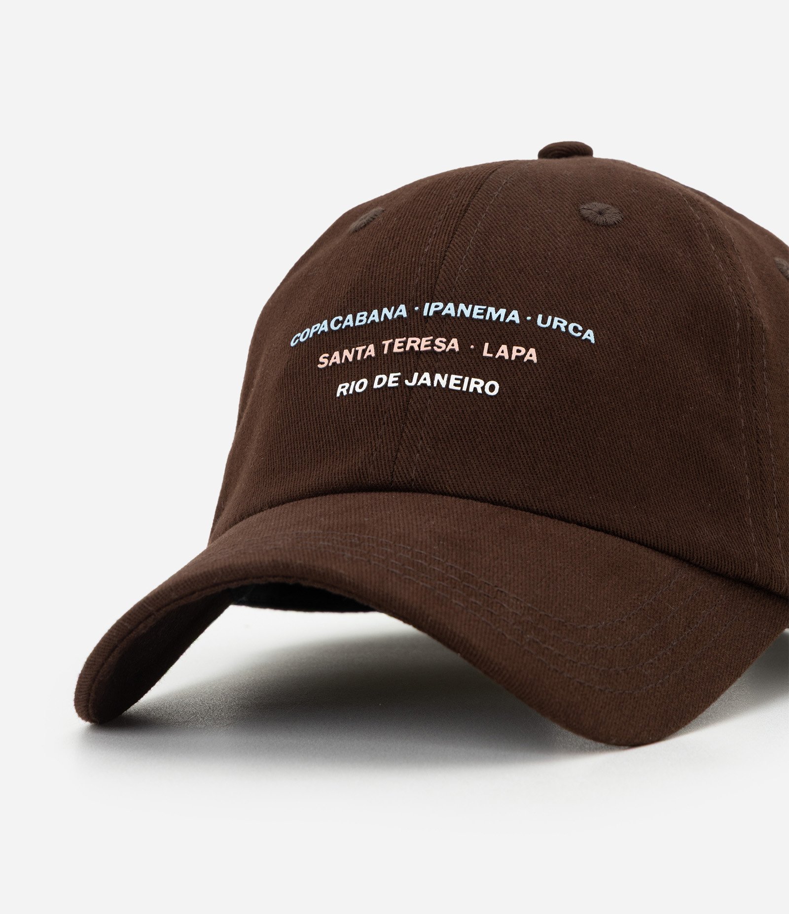 Boné Sarja com Lettering Pontos Turísticos do RJ Marrom 5