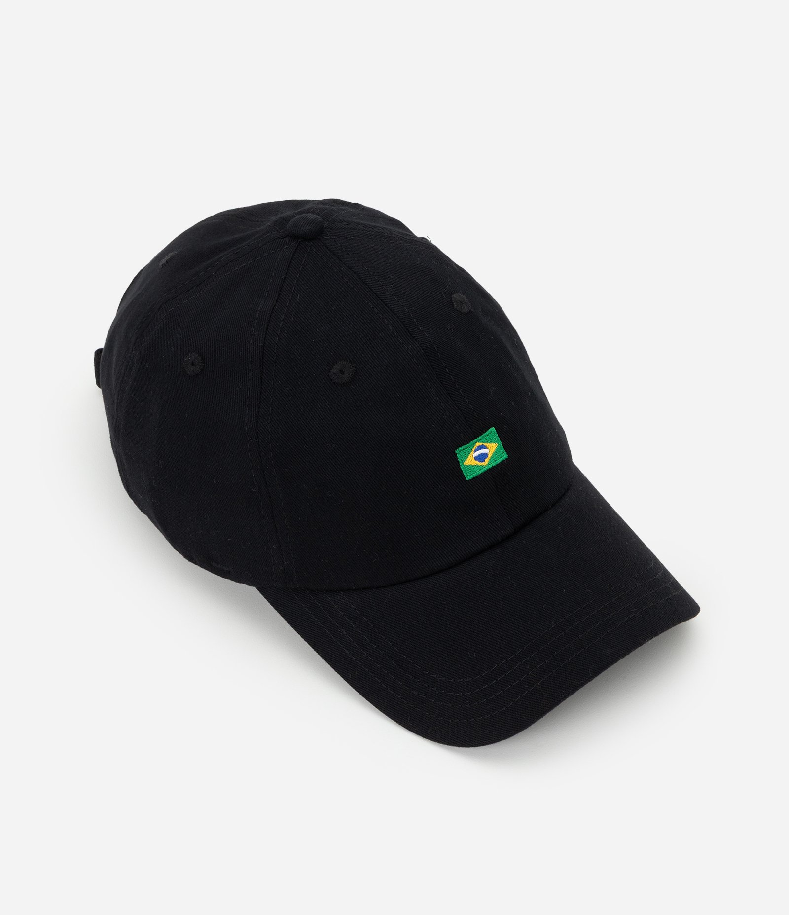 Boné Sarja com Bandeira do Brasil Bordada Preto 1