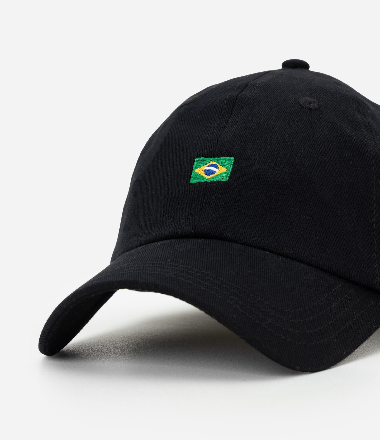 Boné Sarja com Bandeira do Brasil Bordada Preto 4