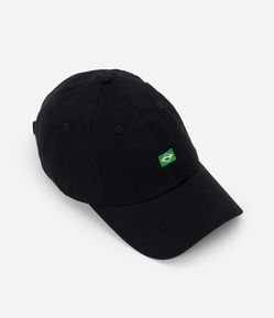 Boné Sarja com Bandeira do Brasil Bordada