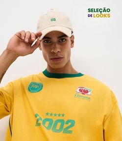 Boné Sarja com Bandeira do Brasil Bordada