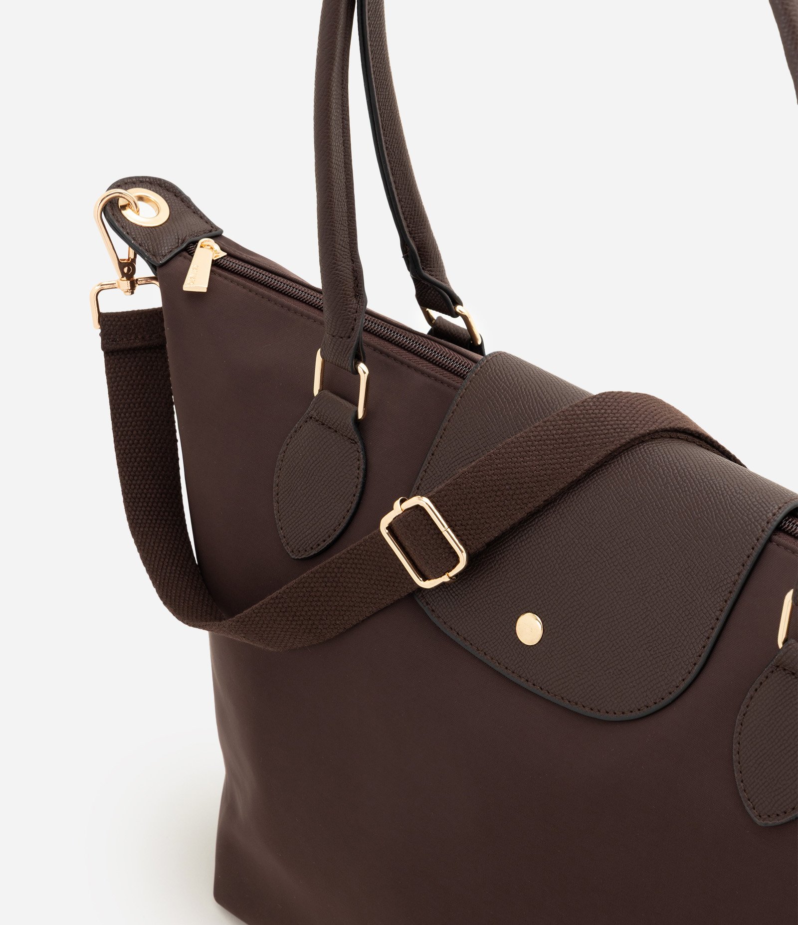 Bolsa Média com Lapela e Alça Removível Marrom 4