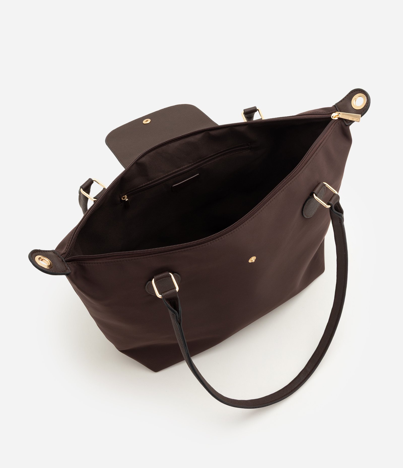 Bolsa Média com Lapela e Alça Removível Marrom 5