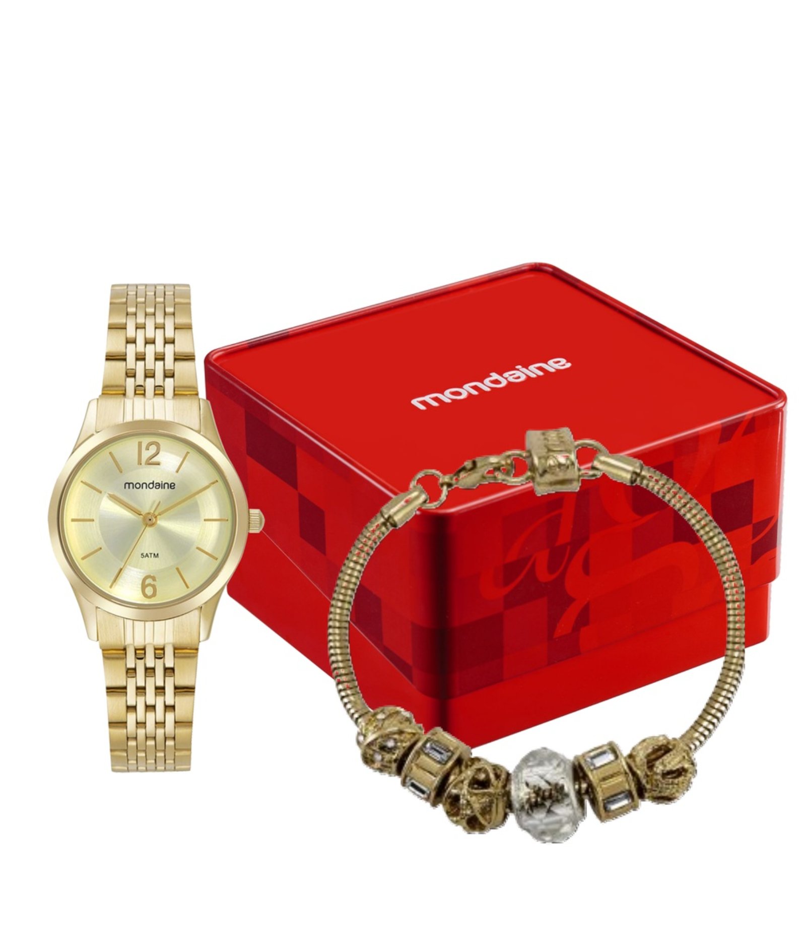 Relógio Analógico Mondaine em Aço 32698LPMVDE1KA Dourado 4