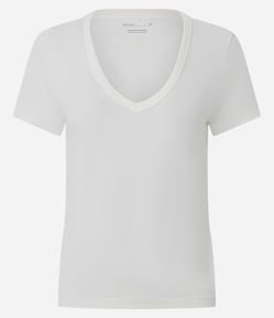 Blusa em Algodão com Decote V