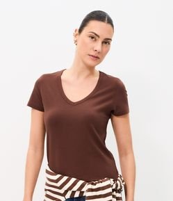 Blusa em Algodão com Decote V