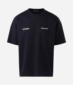 Camiseta Oversized em Moletinho com Lettering Paris Tokyo New York