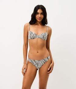 Biquini Calcinha Básica com Estampa Animal Print