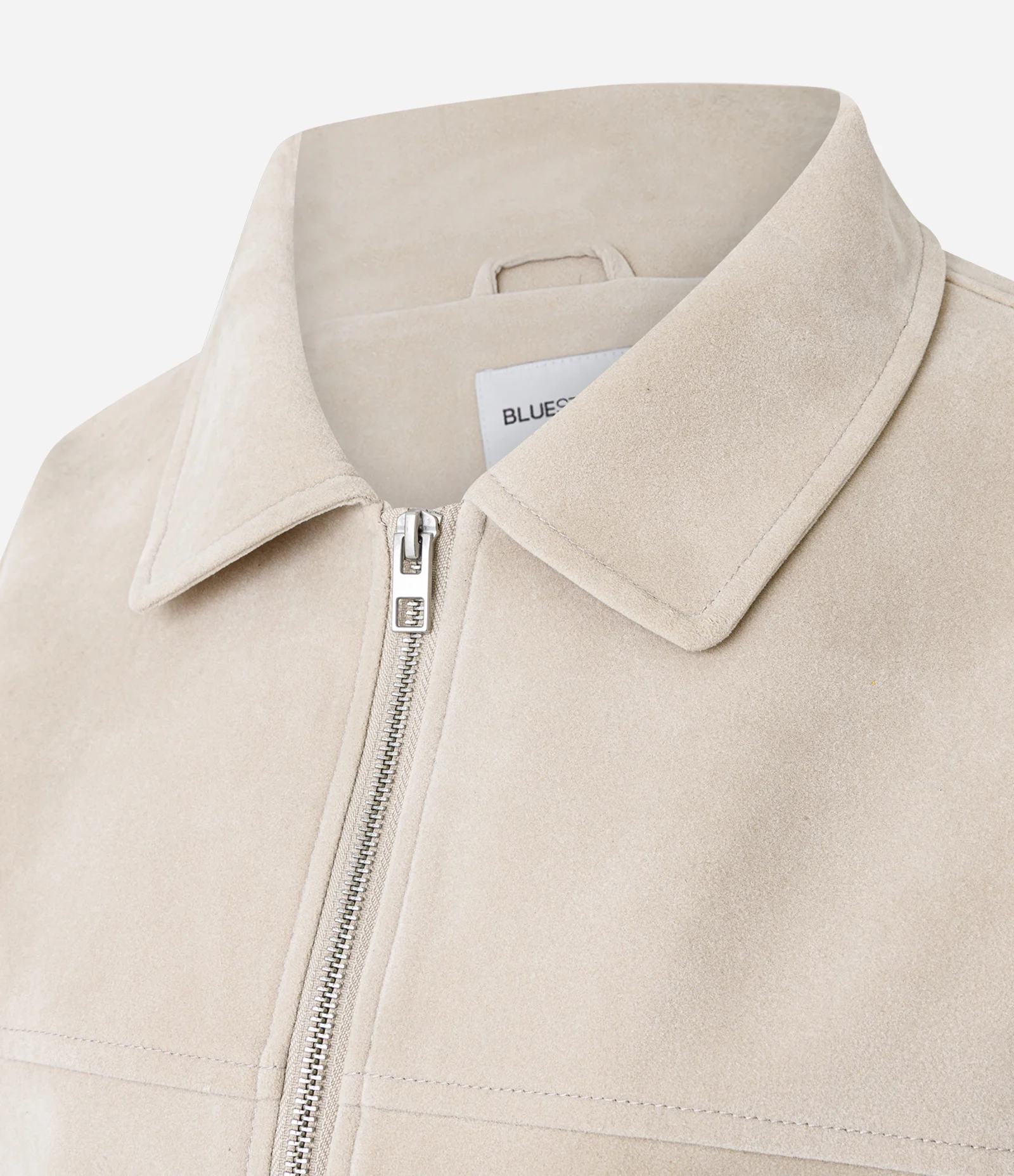 Jaqueta Oversized em PU com Efeito Camurça Bege 2