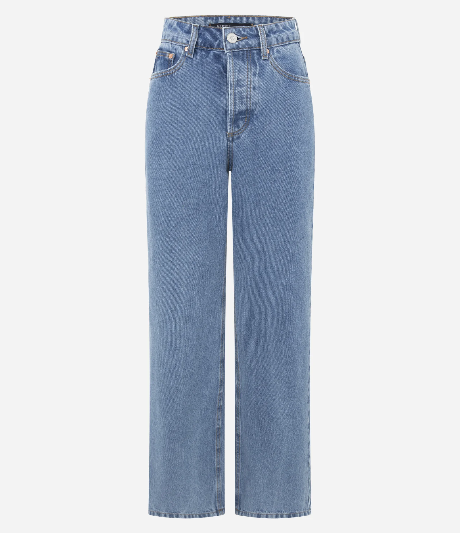 Calça Reta Comfort em Jeans com Cintura Alta Azul 1