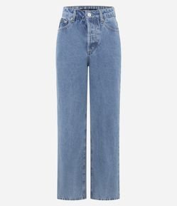 Calça Reta Comfort em Jeans com Cintura Alta