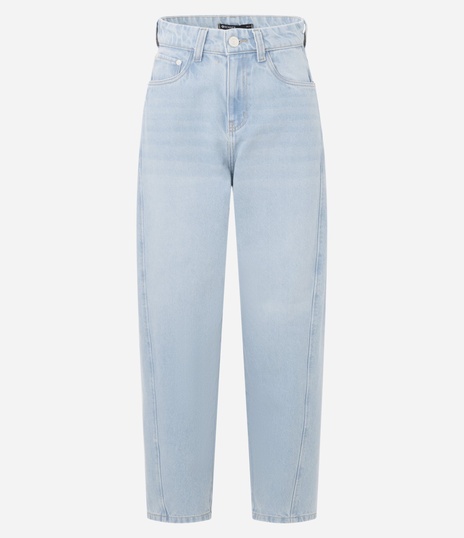 Calça Jeans New Carrot com Cintura Alta Azul Claro 4