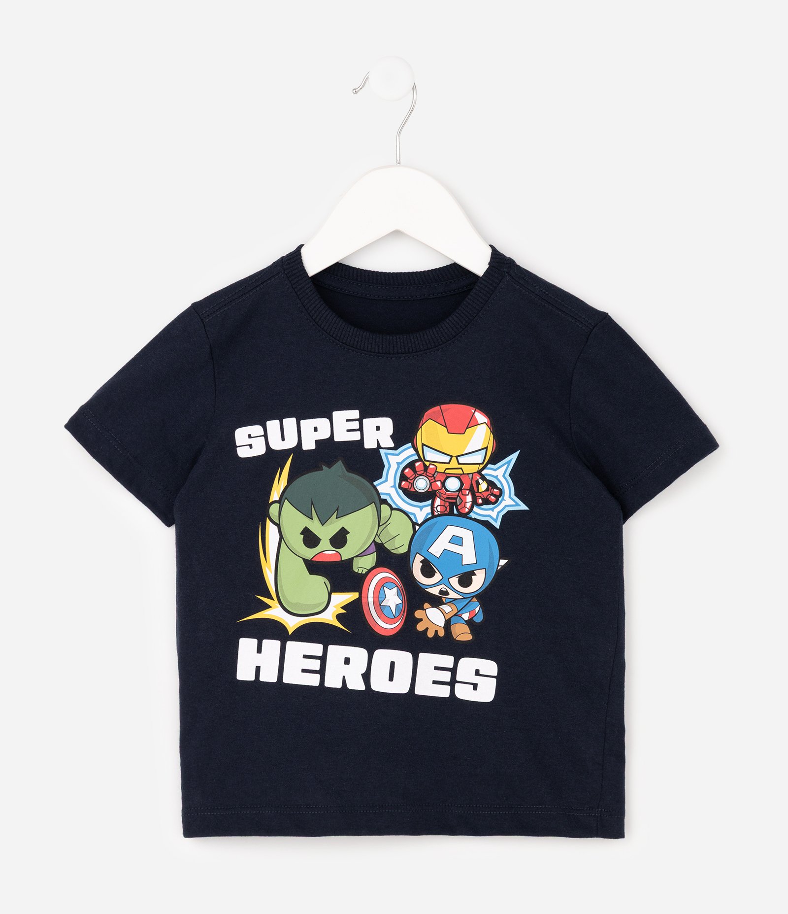 Camiseta Infantil Avengers Baby Super Heróis – Tam 2 a 6 Anos Azul Escuro 2