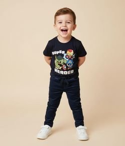 Camiseta Infantil Avengers Baby Super Heróis – Tam 2 a 6 Anos