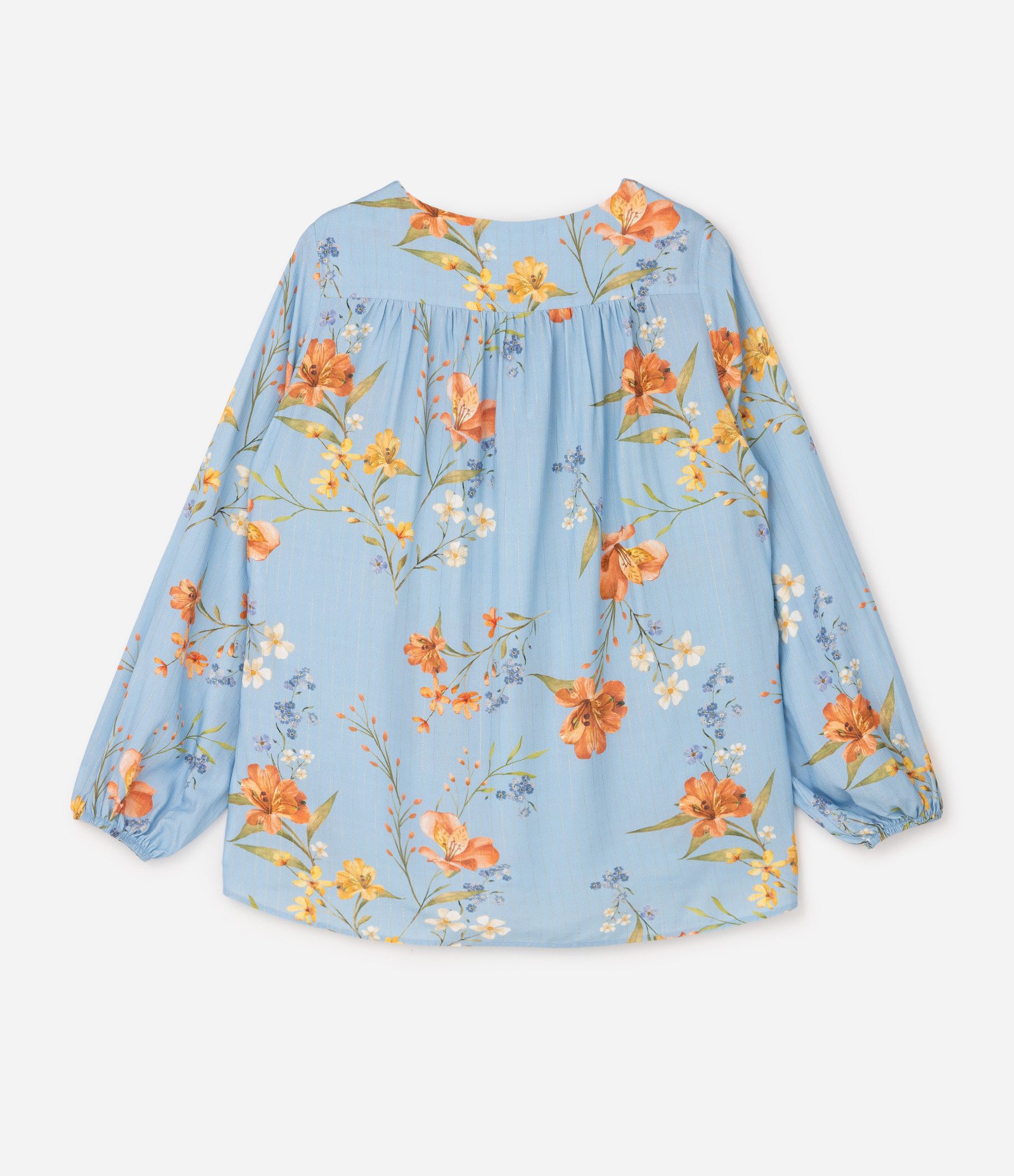 Blusa em Viscose Floral Curve & Plus Size Azul 6