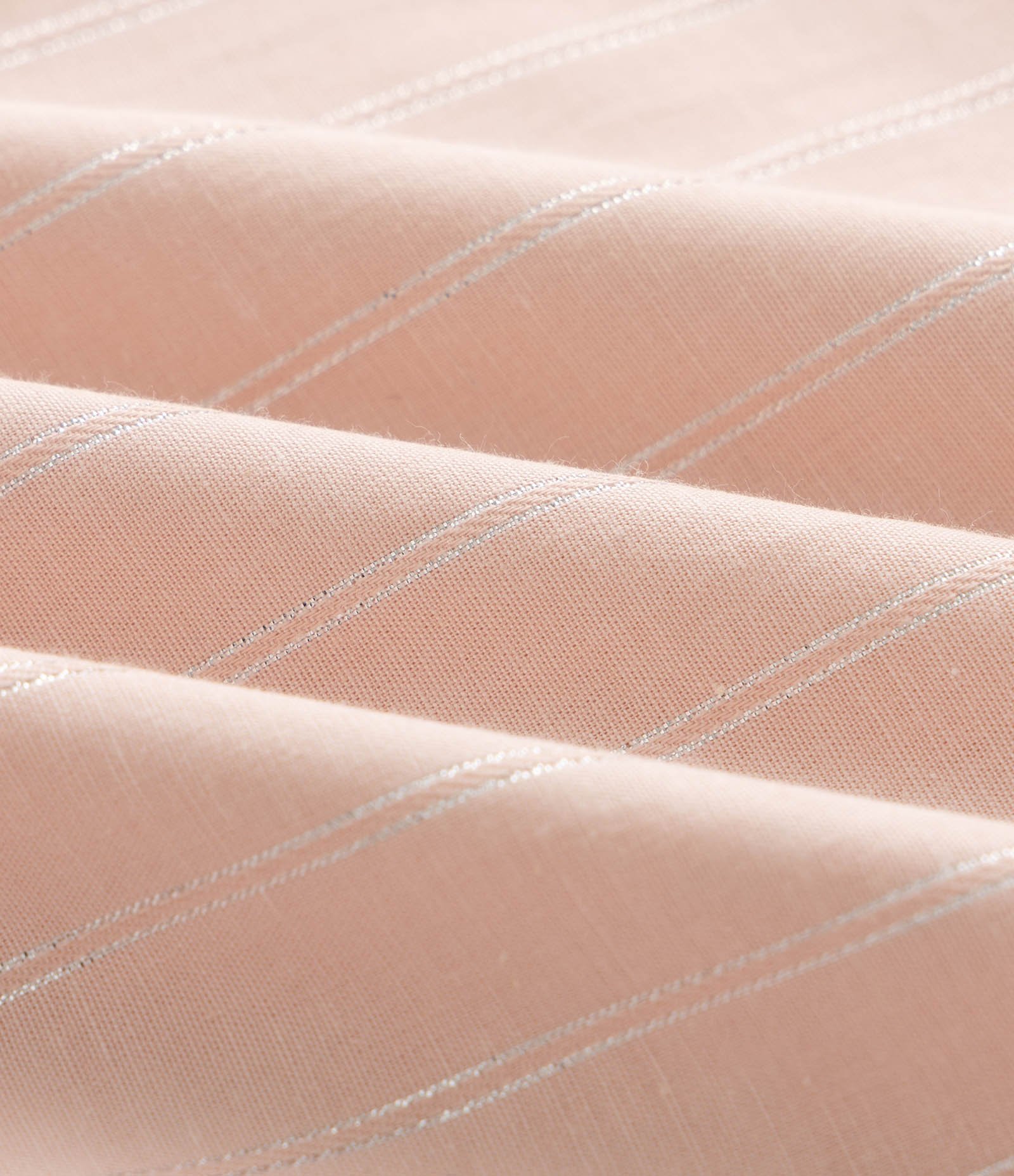 Camisa Regular em Tricoline Listrada com Fio Metálico Curve & Plus Size Rosa 7