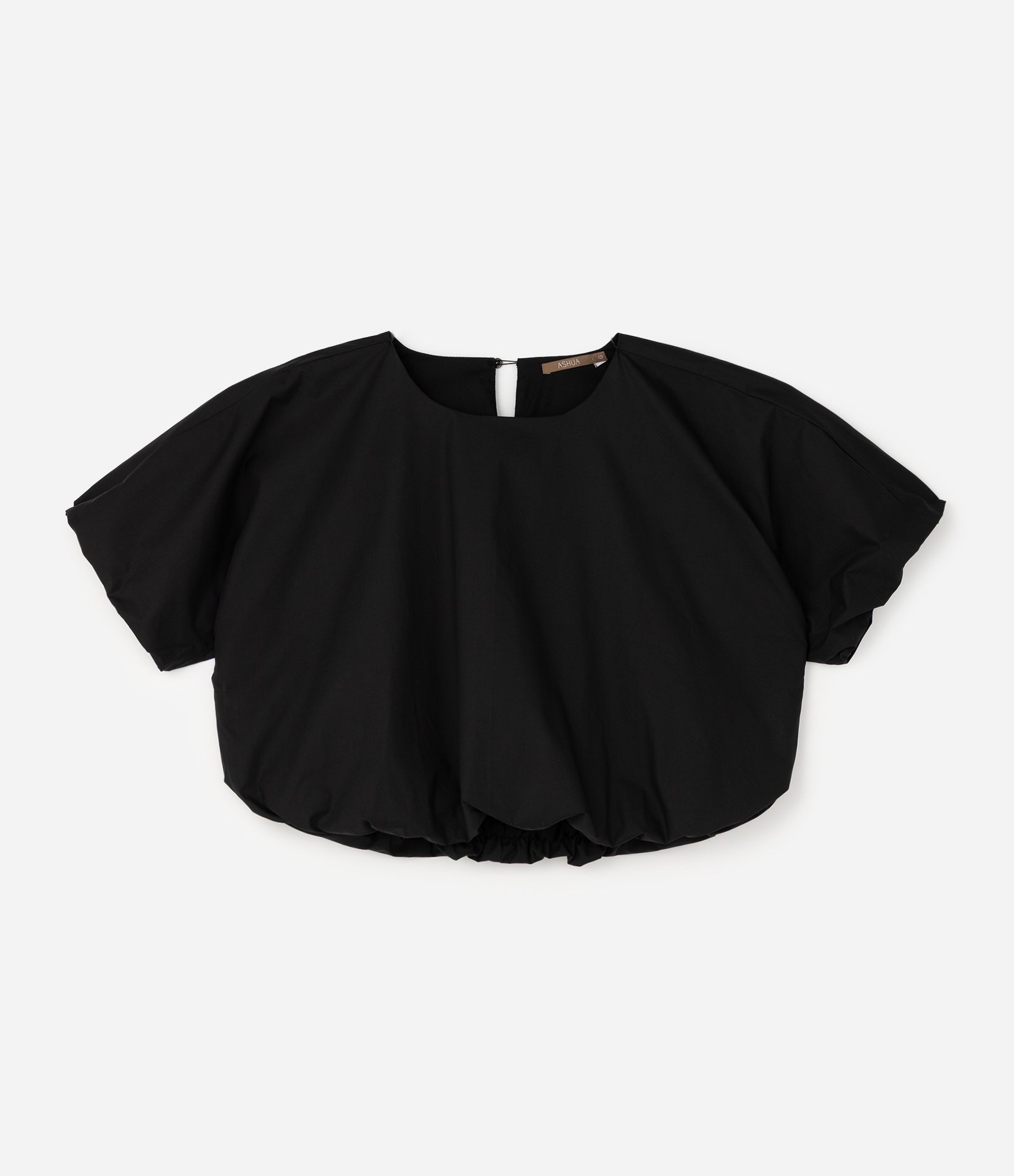 Blusa Tricoline Balonê Curve & Plus Size Preto 5