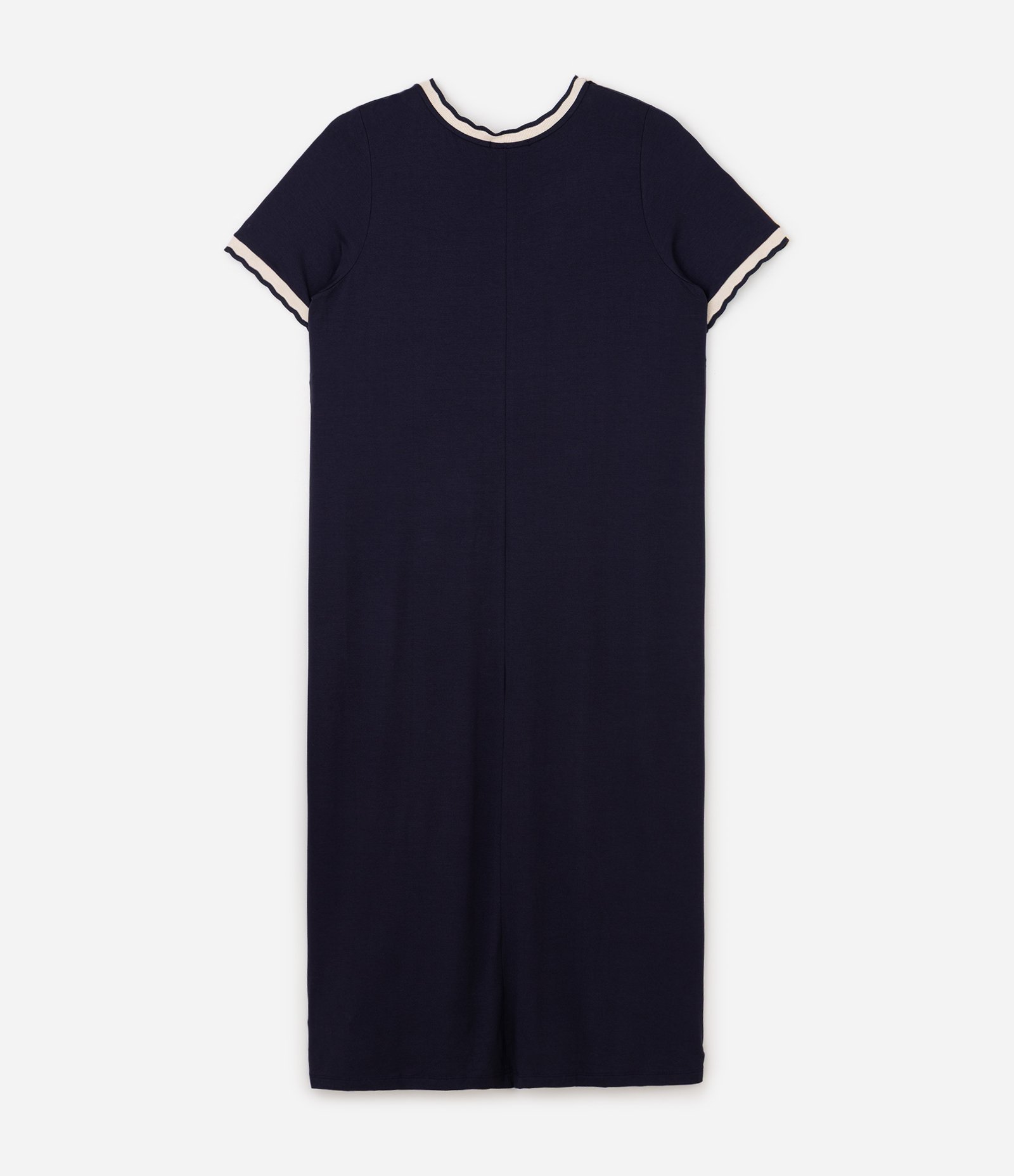 Vestido Crepe Midi com Decote V Curve & Plus Size Azul 6