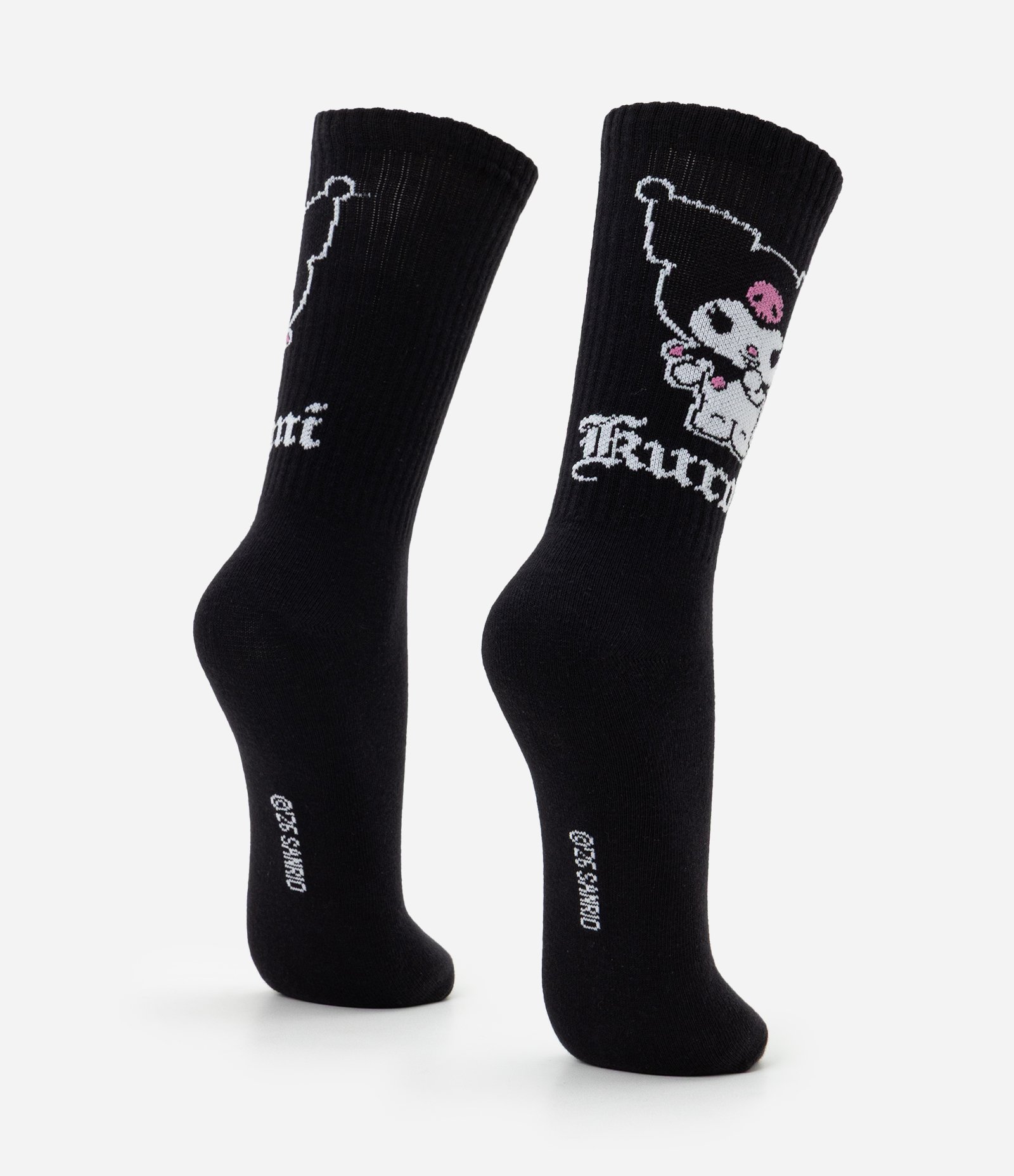 Meia Cano Alto com Estampa Kuromi da Hello Kitty Preto 3