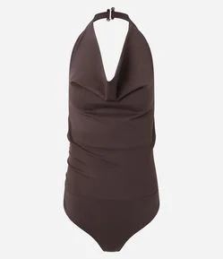 Body em Bengaline Texturizado com Decote Degagê