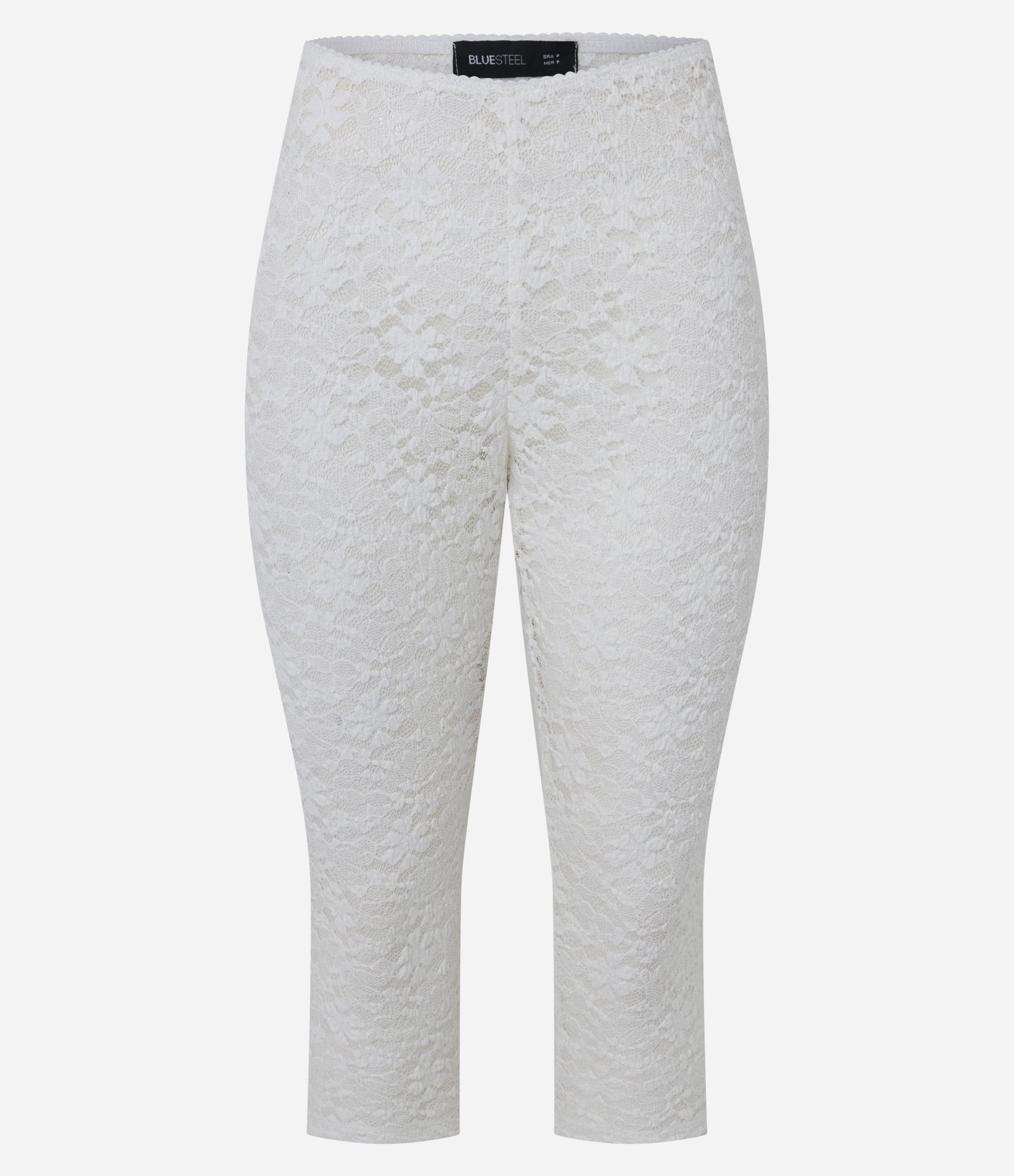 Calça Capri em Renda Floral Branco 4