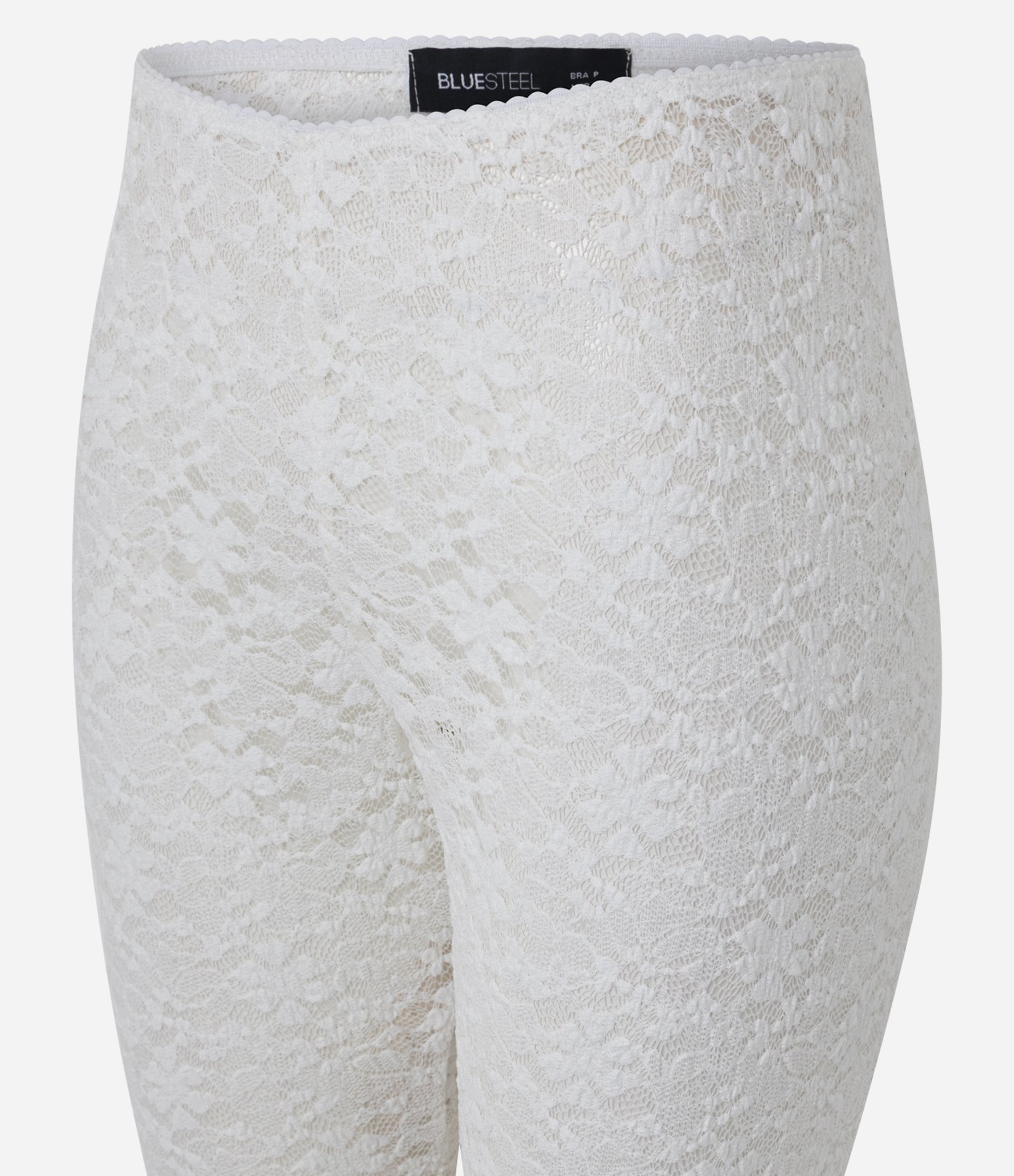 Calça Capri em Renda Floral Branco 5