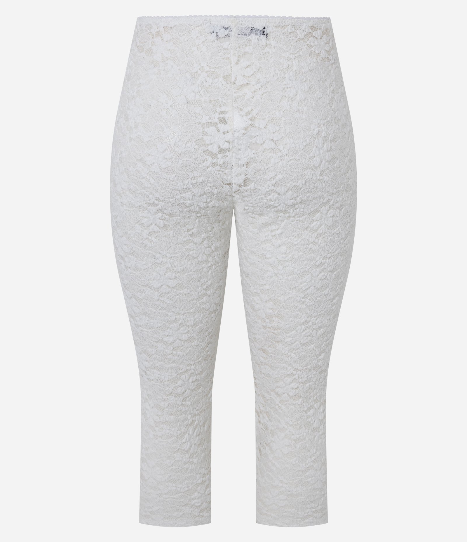 Calça Capri em Renda Floral Branco 5