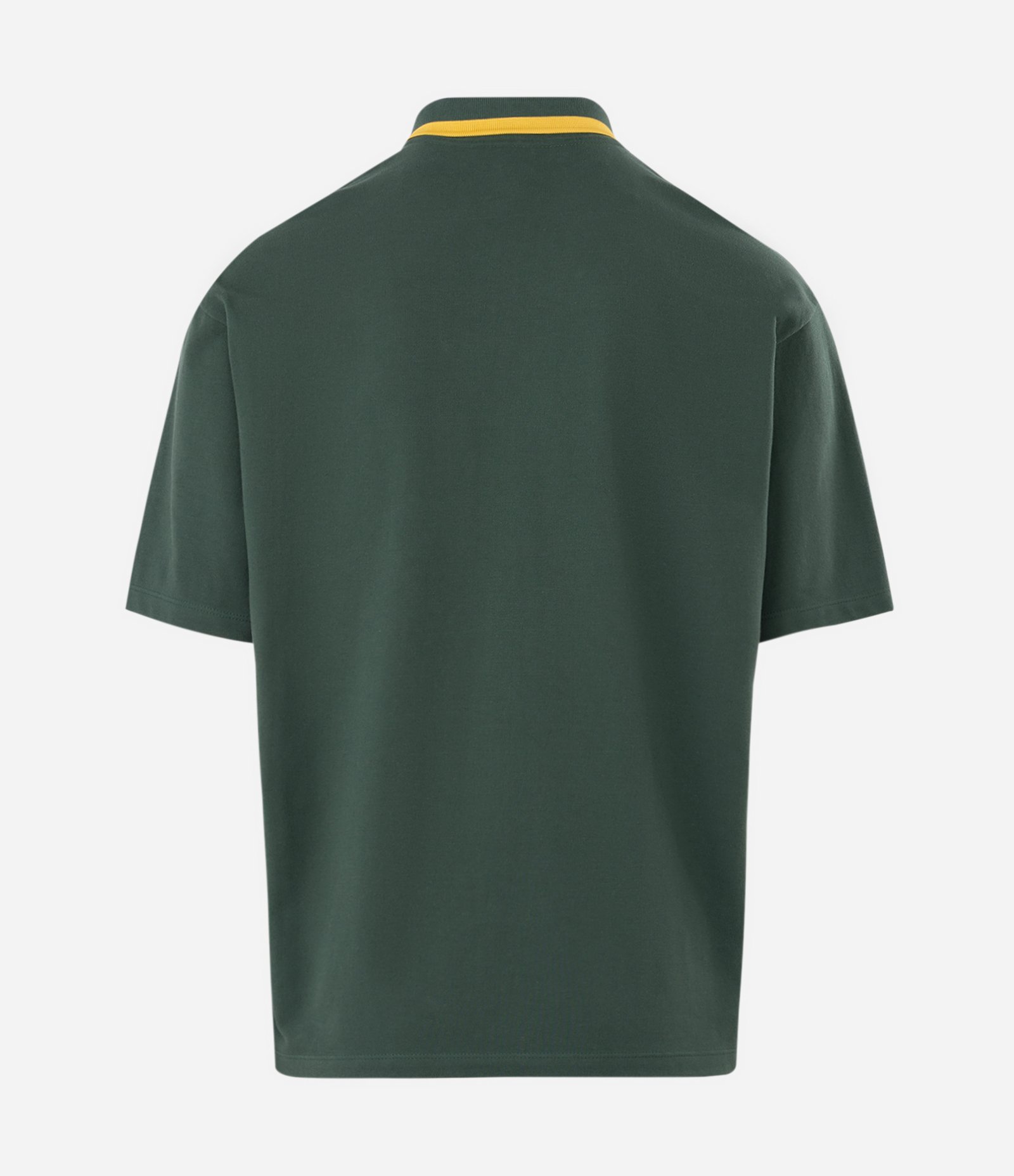Camisa Polo com Brasão Brasil 26 e Listra Contrastantes Verde 2