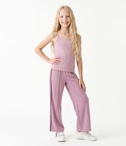Calça Infantil com Listra Contrastante - Tam 5 a 16 Anos
