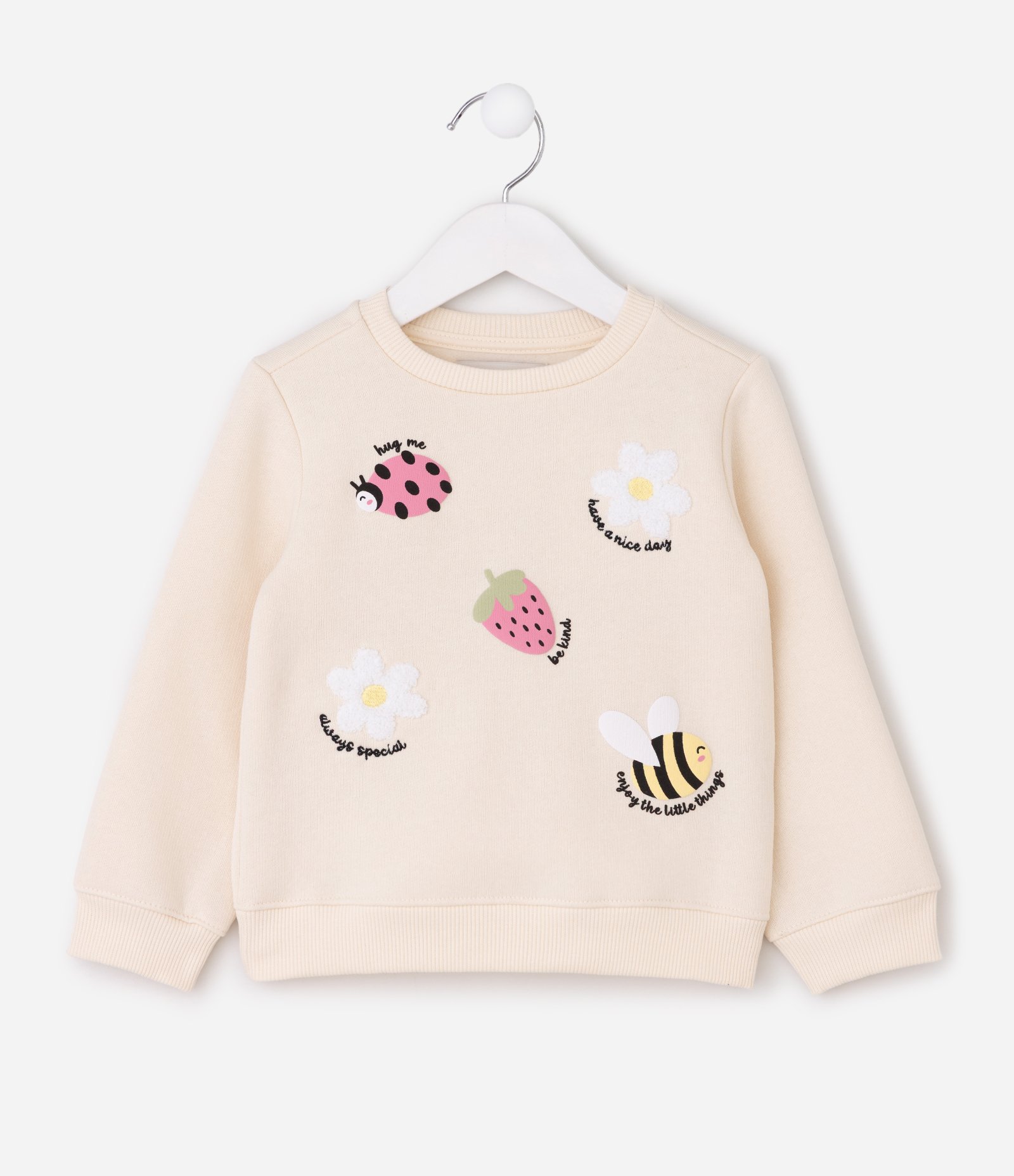 Conjunto Comfort Infantil Casaco e Calça com Estampa de Ícones – Tam 1 a 6 Anos Bege Claro 3