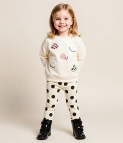 Conjunto Comfort Infantil Casaco e Calça com Estampa de Ícones – Tam 1 a 6 Anos