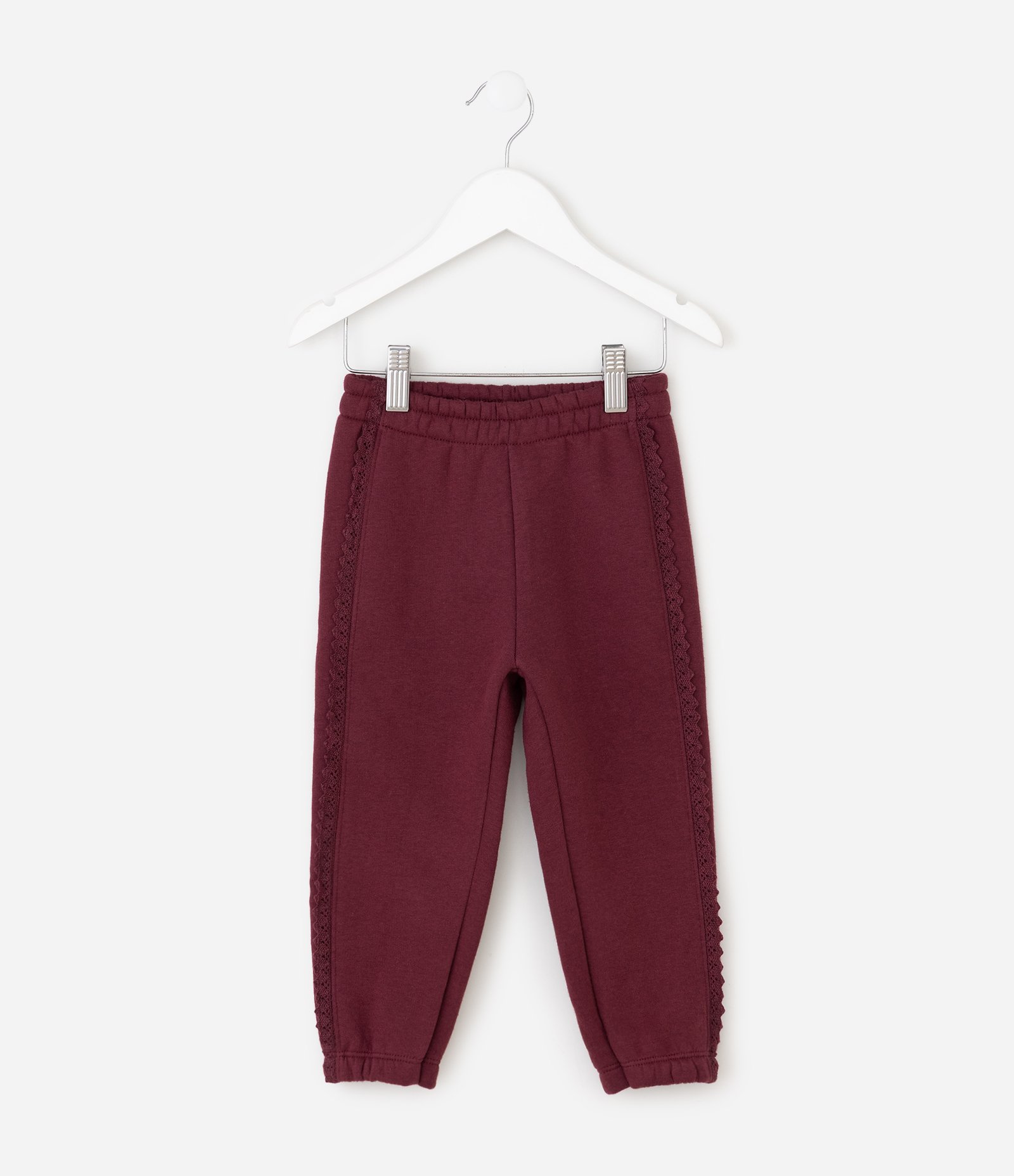 Calça Infantil Jogger com Recortes – Tam 1 a 6 Anos Bordô 1