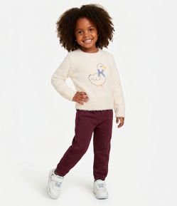 Calça Infantil Jogger com Recortes – Tam 1 a 6 Anos