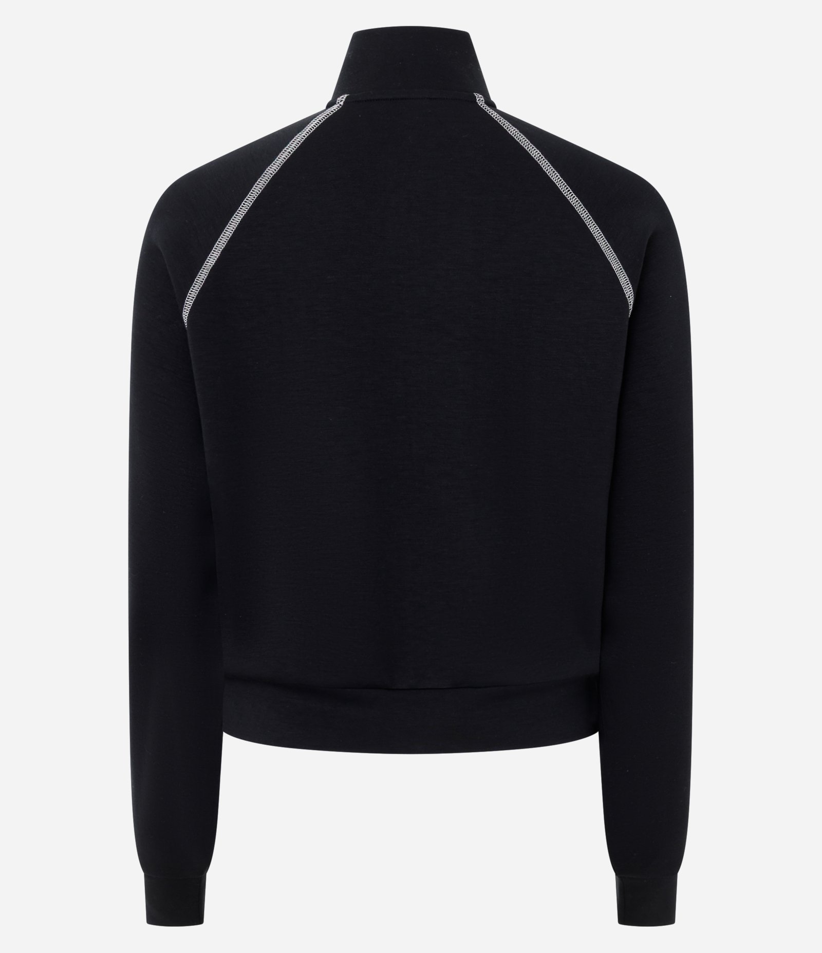 Jaqueta em Malha com Zíper e Detalhes Contrastantes Preto 2