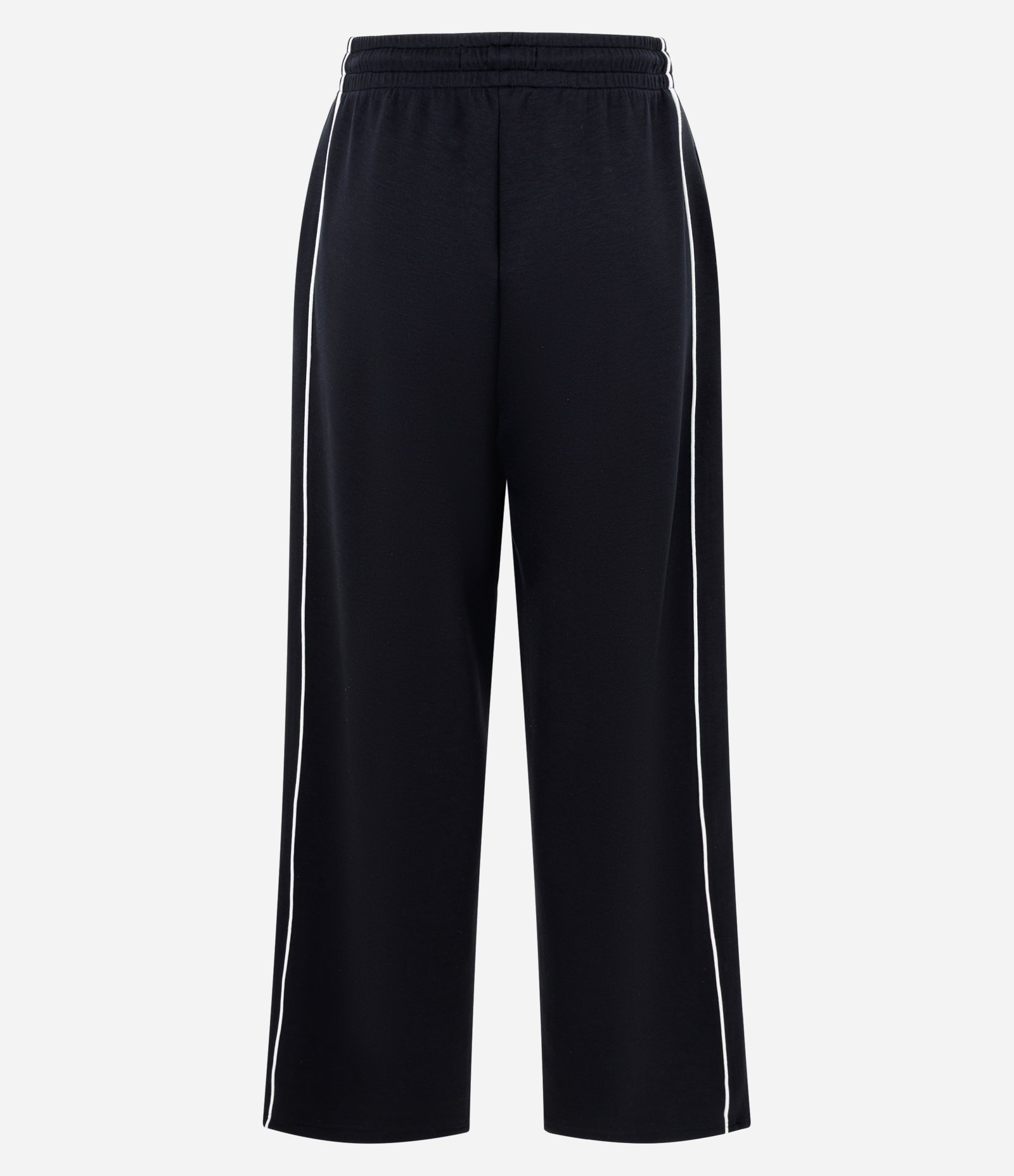 Calça em Moletom com Felpa e Listras Laterais Contrastantes Preto 2