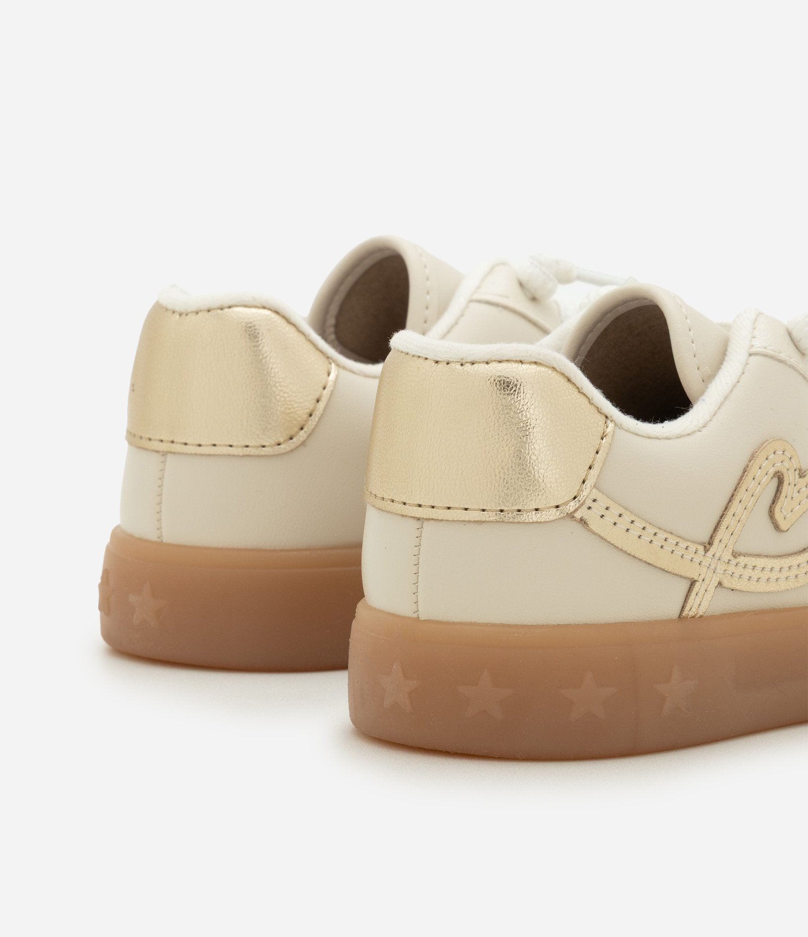 Tênis Infantil Solado com LED e Detalhe Dourado – Tam 20 a 26 Off White 2