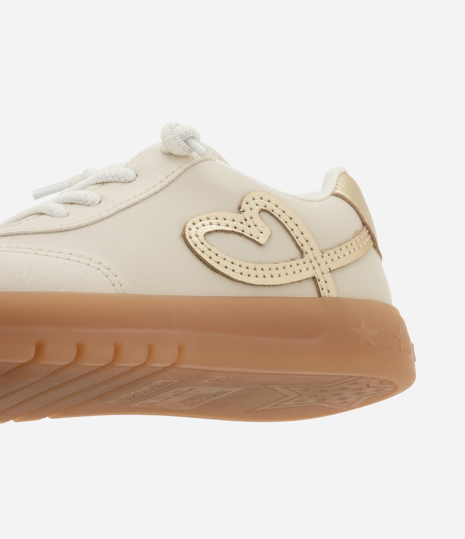 Tênis Infantil Solado com LED e Detalhe Dourado – Tam 20 a 26 Off White 3
