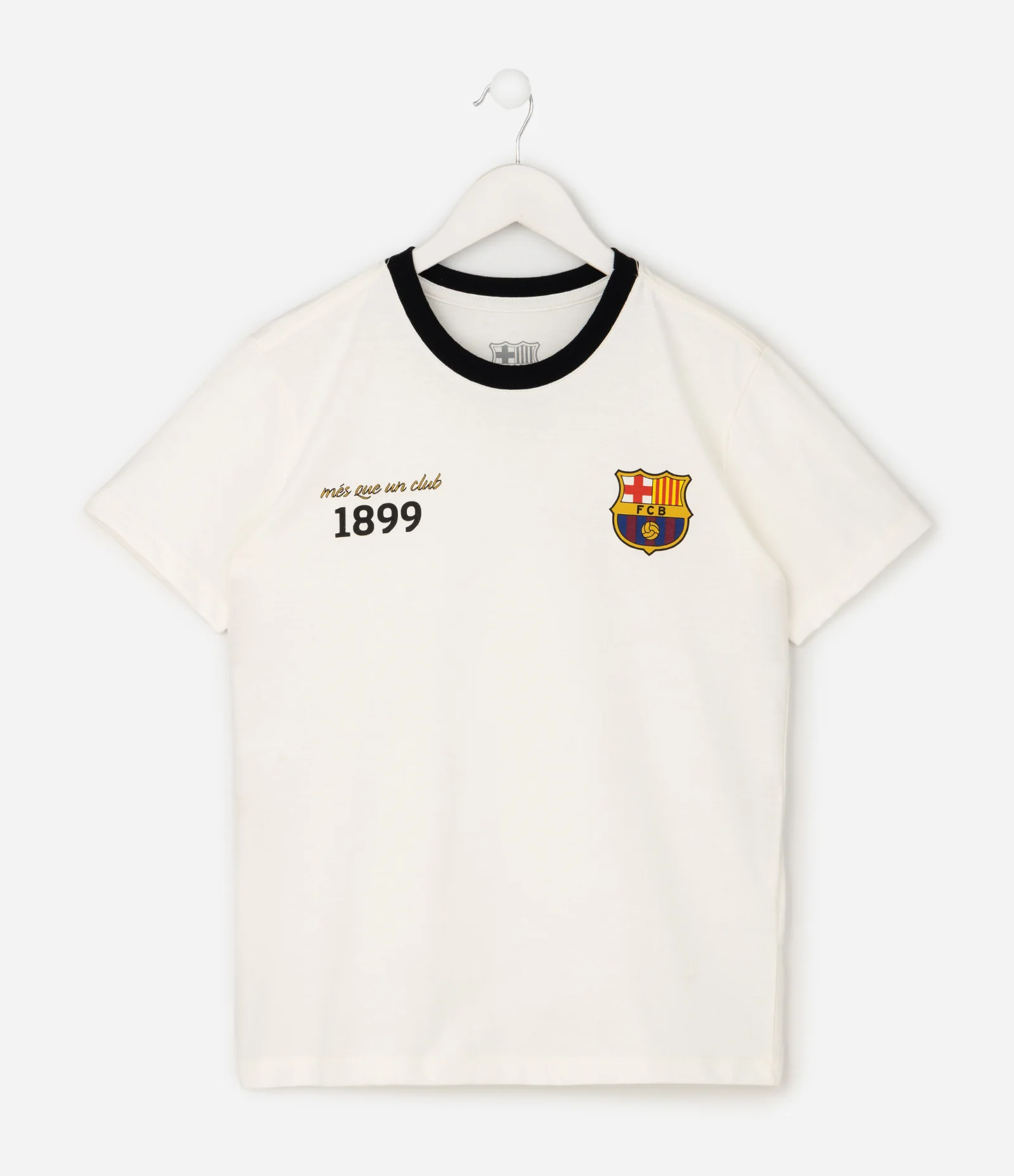 Camiseta Infantil em Algodão Estampa Barcelona 1899 - Tam 5 a 14 Anos Branco 2