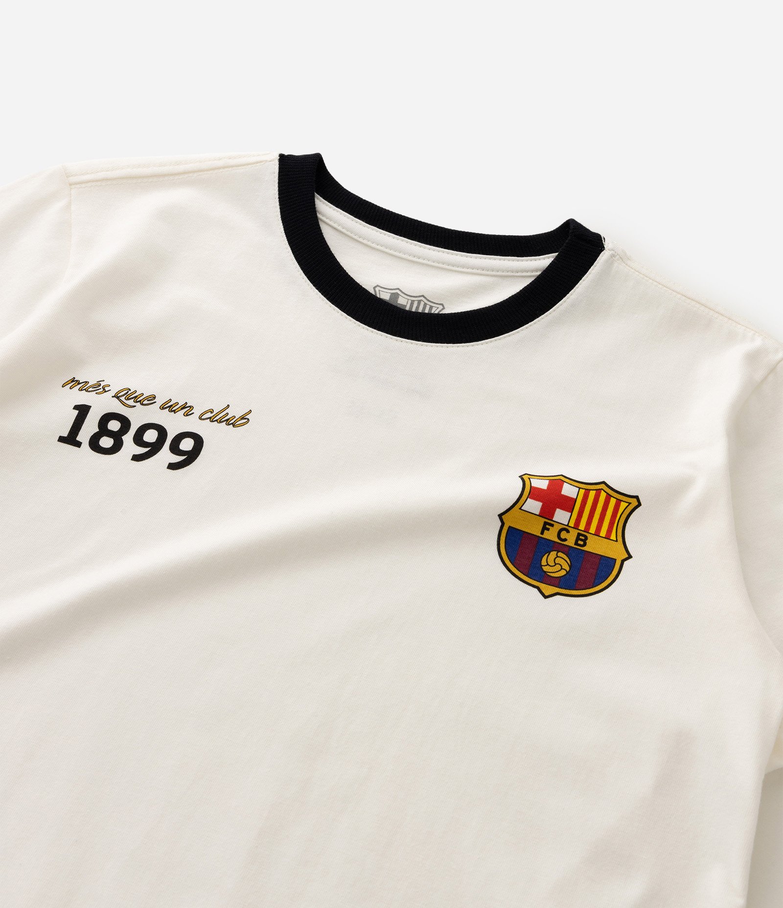 Camiseta Infantil em Algodão Estampa Barcelona 1899 - Tam 5 a 14 Anos Branco 5