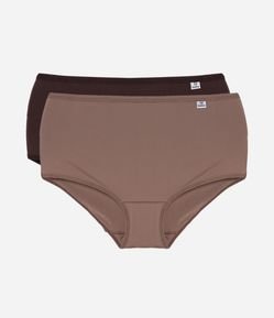 Kit 02 Calcinhas Altas em Microfibra DelRio