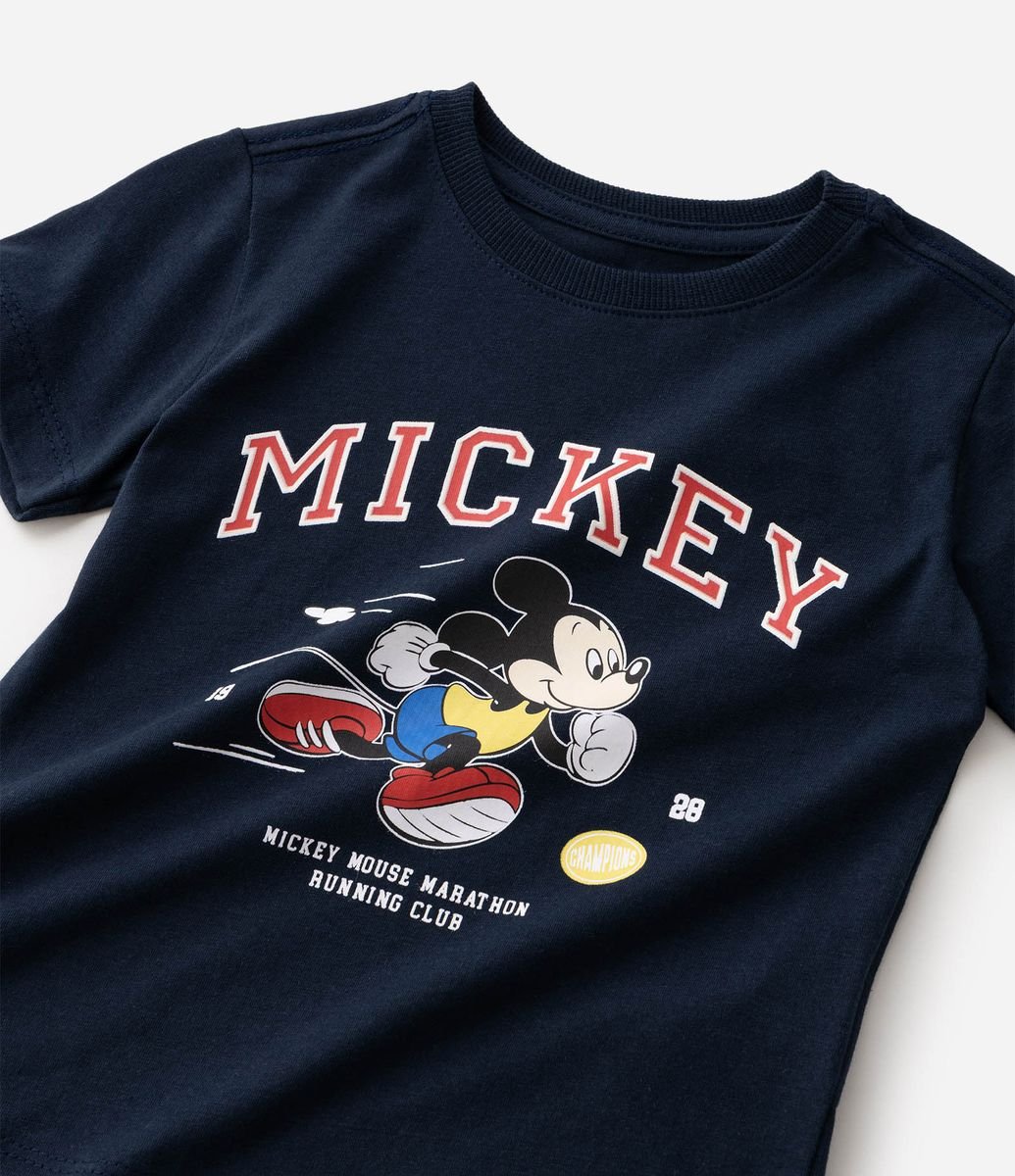 Camiseta Infantil em Algodão Mickey 1928 Running Club - Tam 2 a 6