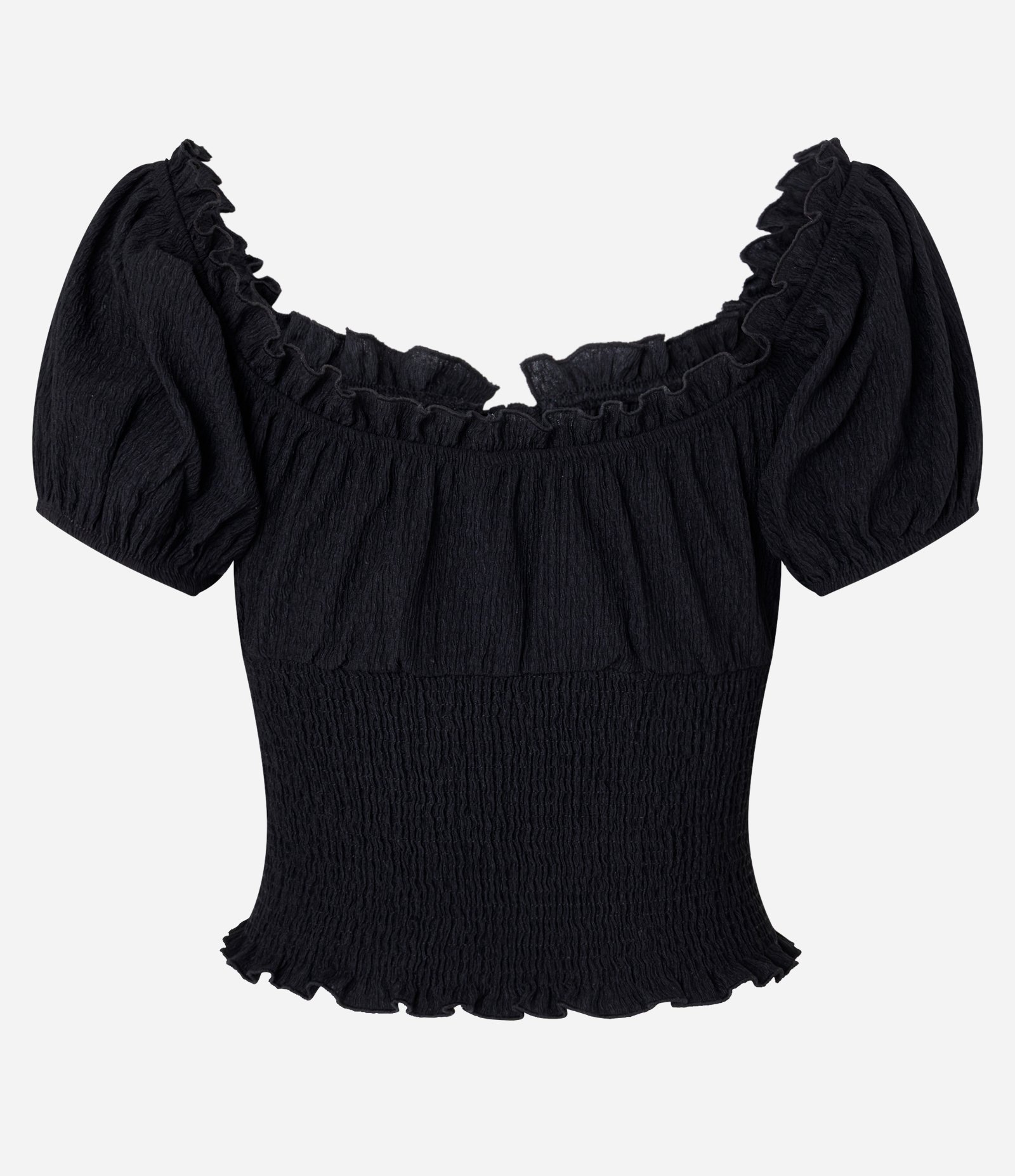 Blusa Corpete Ajustada com Detalhes Decorativos Preto 6