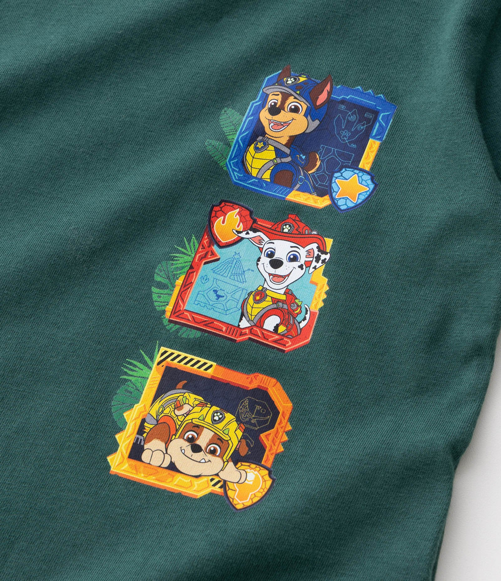 Camiseta Relaxed em Algodão com Estampa Patrulha Canina Infantil - Tam  2 a 6 Anos Verde 5