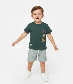Camiseta Relaxed em Algodão com Estampa Patrulha Canina Infantil - Tam  2 a 6 Anos
