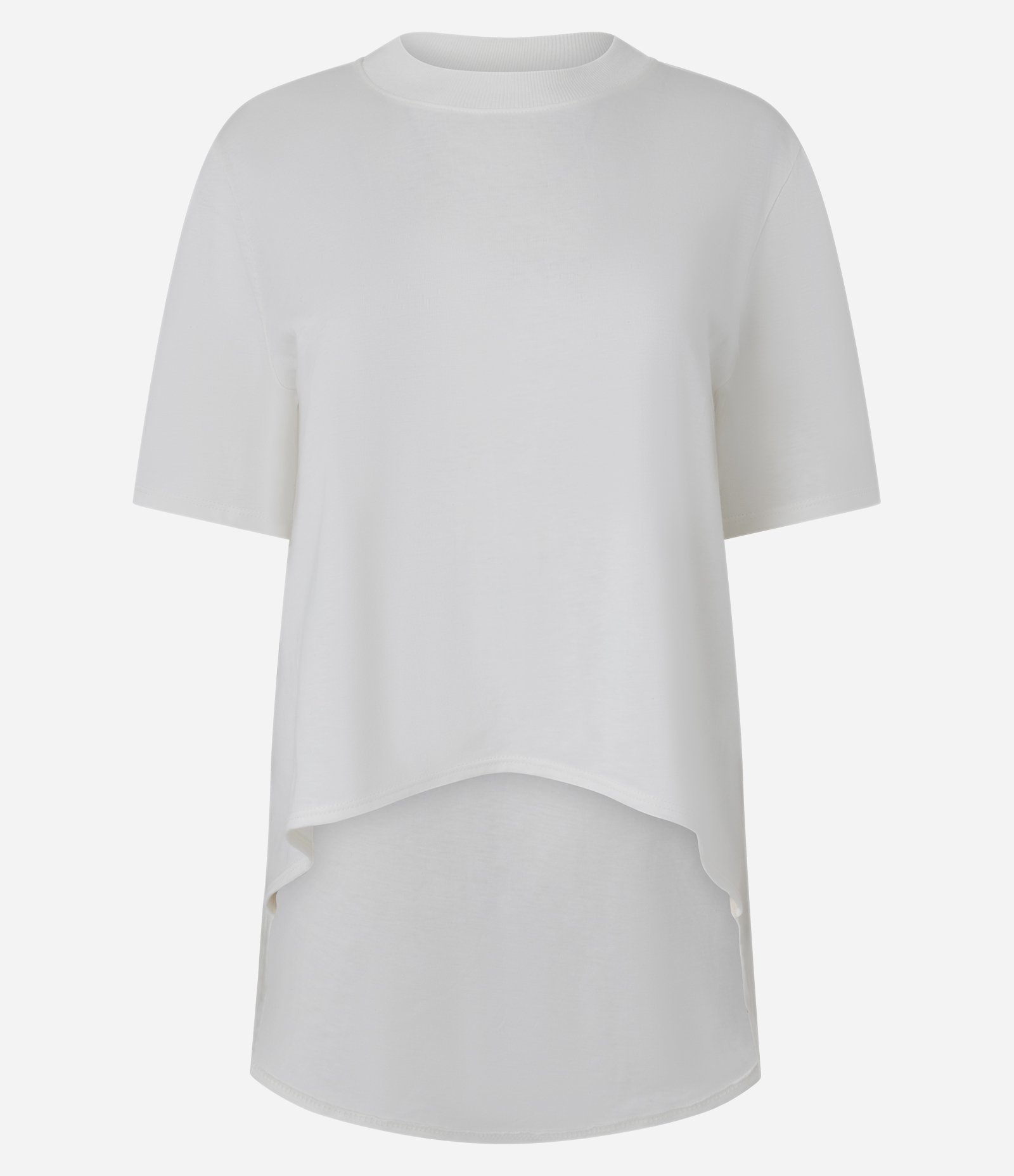 Camiseta Ampla com Barra Mullet em Algodão Branco 5