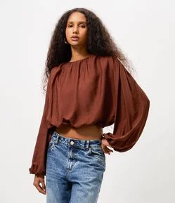 Camisa Balonê em Viscose